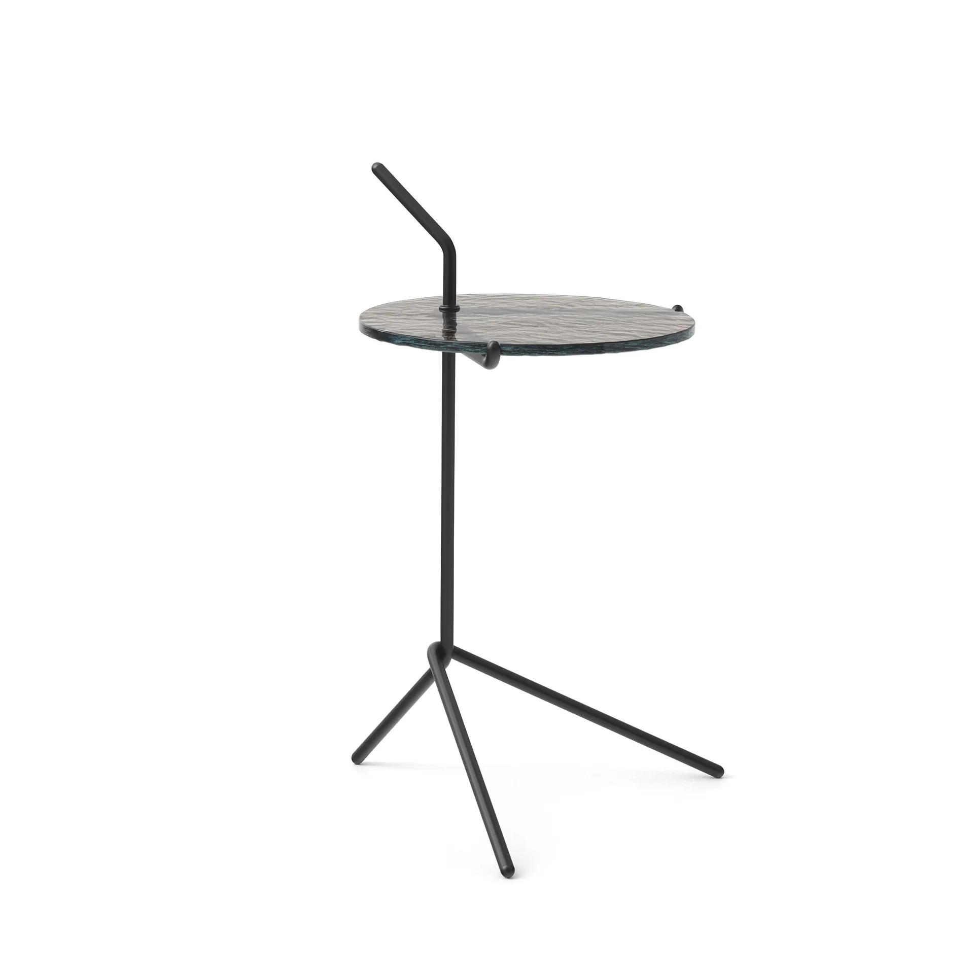 Halten SH9 sidobord, Smoked glass-warm black &Tradition