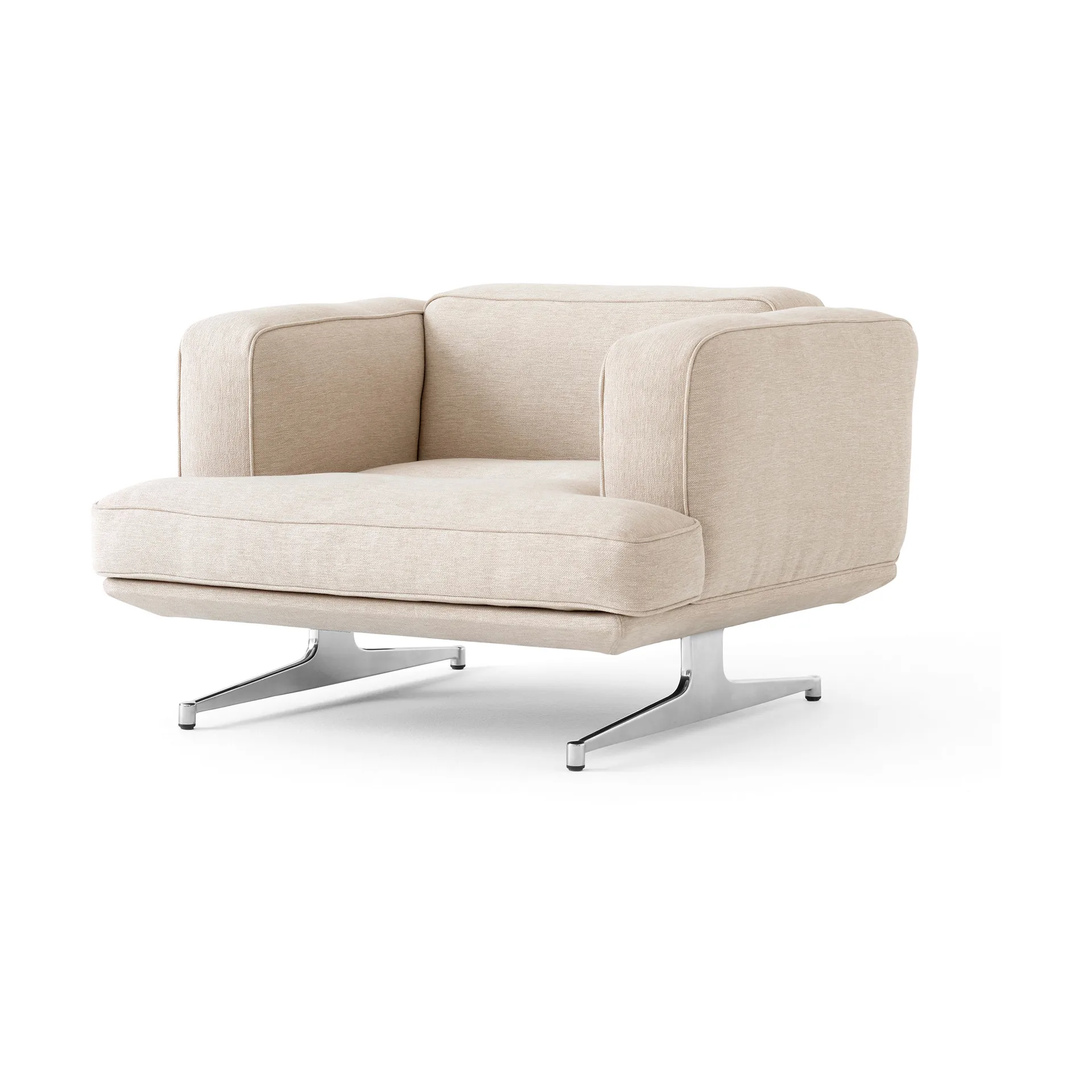 Inland AV21 fåtölj, Clay 0011-polished aluminium &Tradition