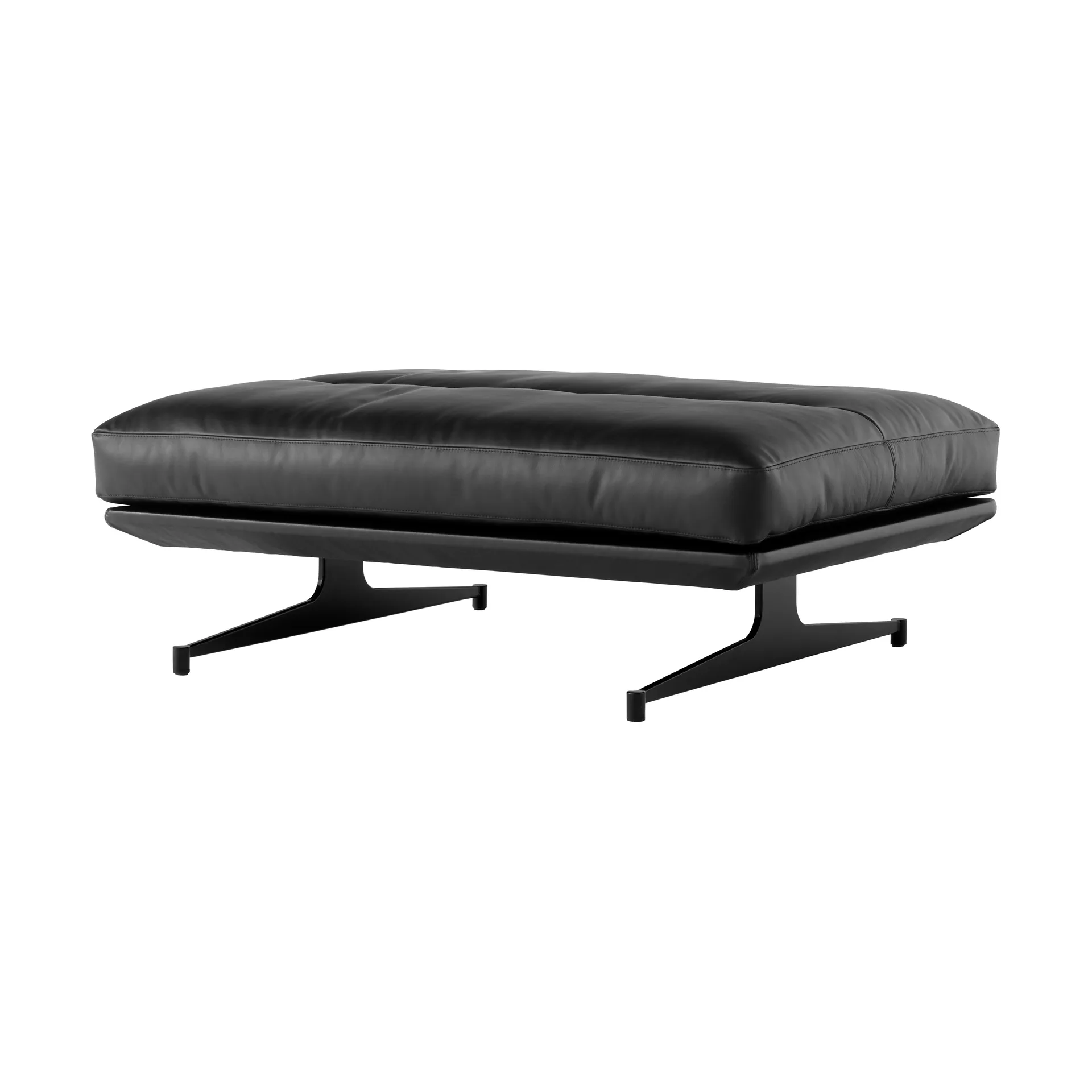 Inland AV32 pouf 78x113 cm, Noble läder svart-warm black &Tradition