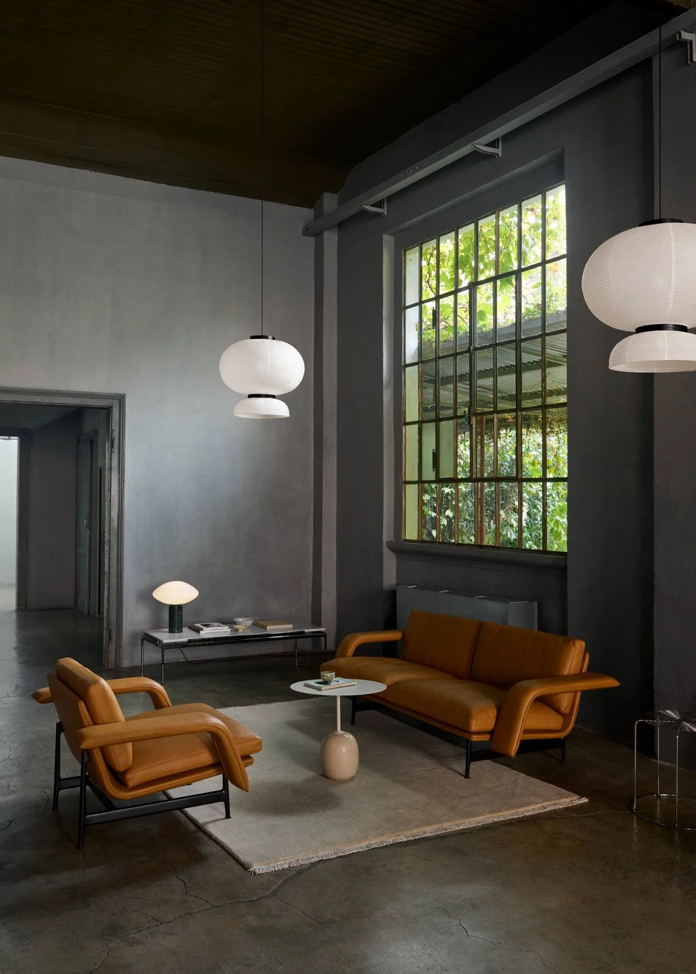 Lato LN9 sidobord, Deep green-verde grigio, 40x50x45 cm &Tradition