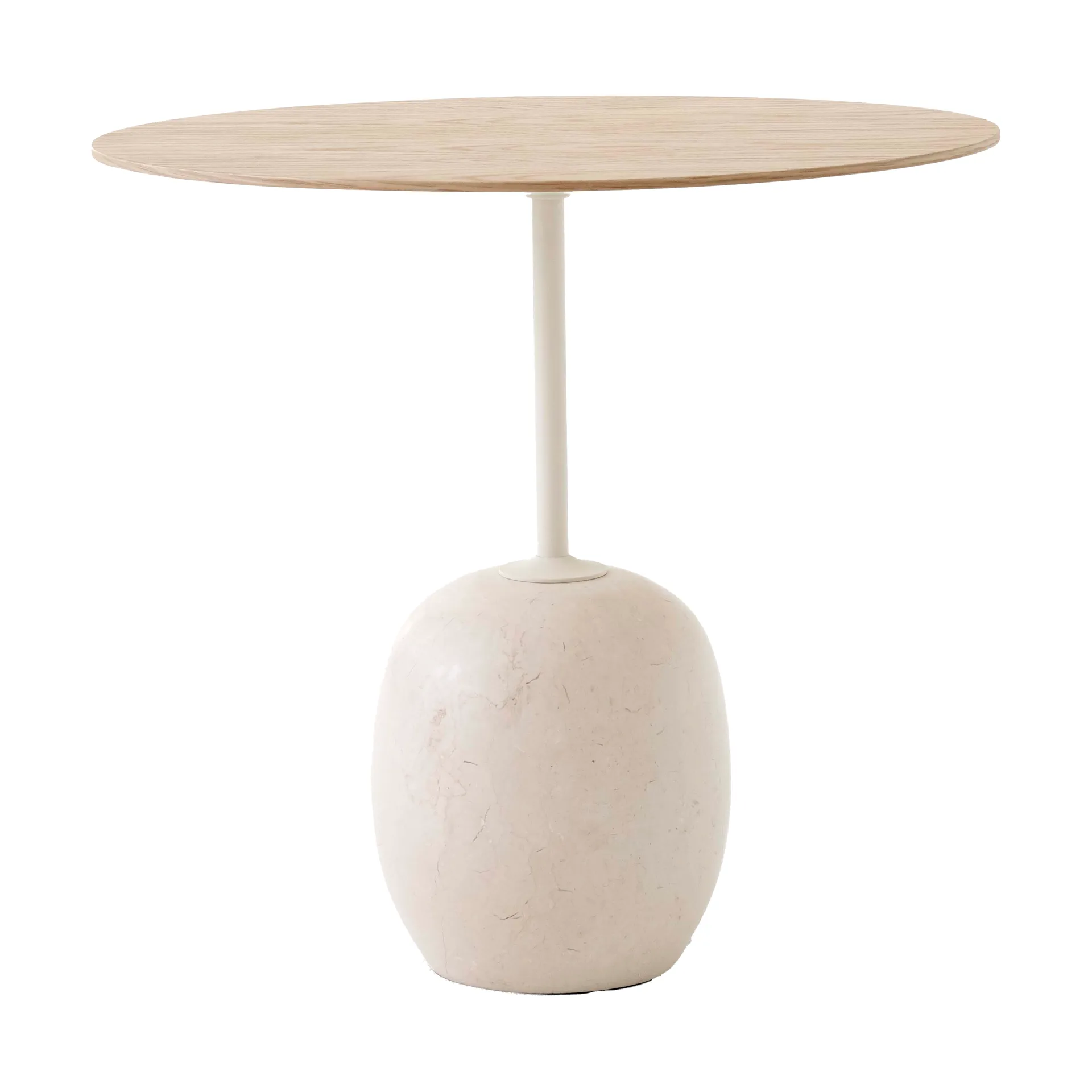 Lato LN9 sidobord, Oak-Crema diva marble &Tradition