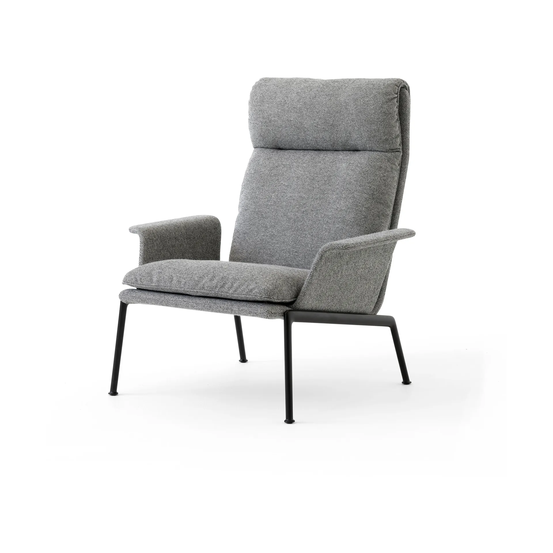 Muno LN17 High back loungefåtölj, Warm black-Hallingdal 0126 &Tradition