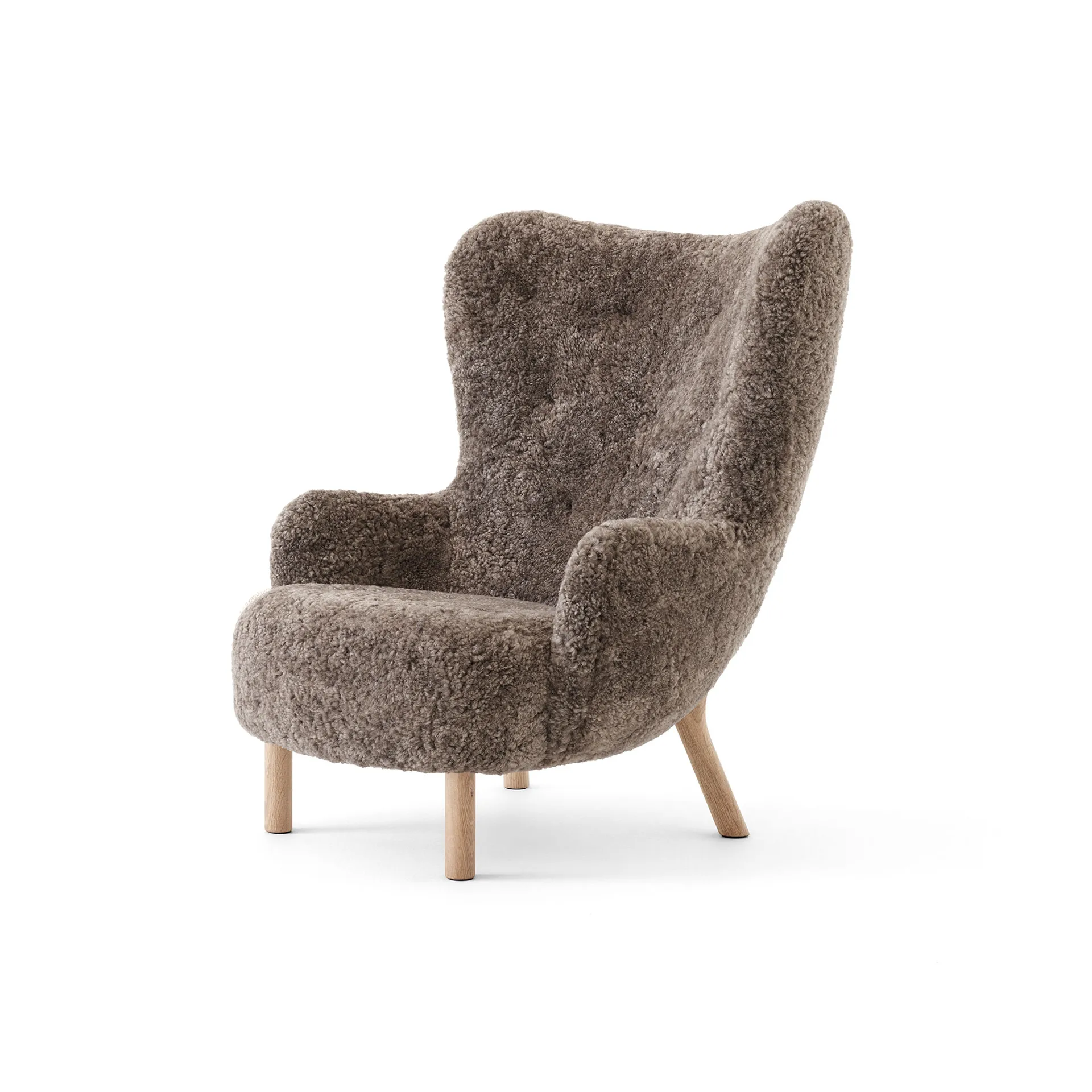 Petra VB3 High fåtölj, Oljad ek-Sheepskin Sahara &Tradition