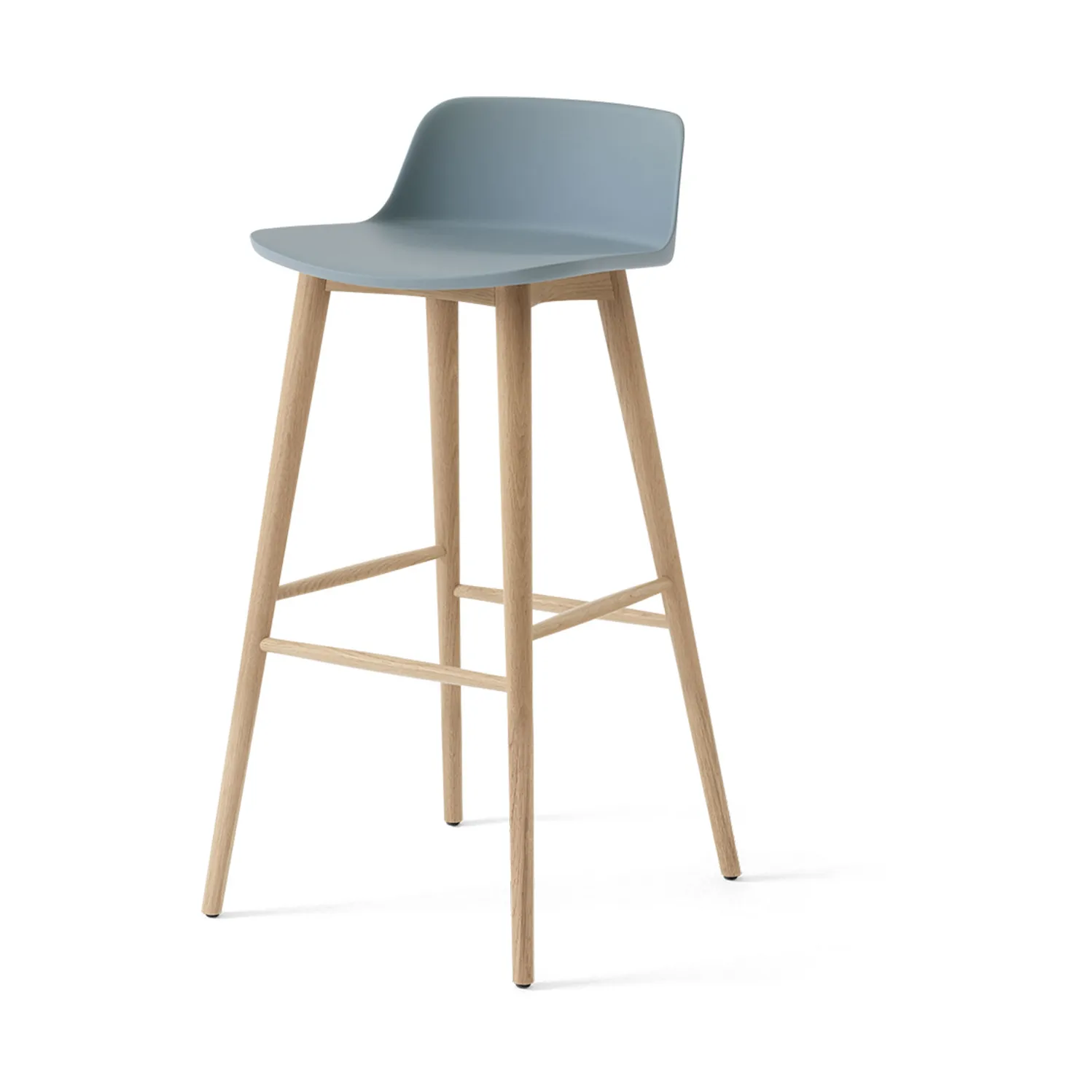 Rely HW123 barstol, Light blue-lackerad ek, 75 cm &Tradition