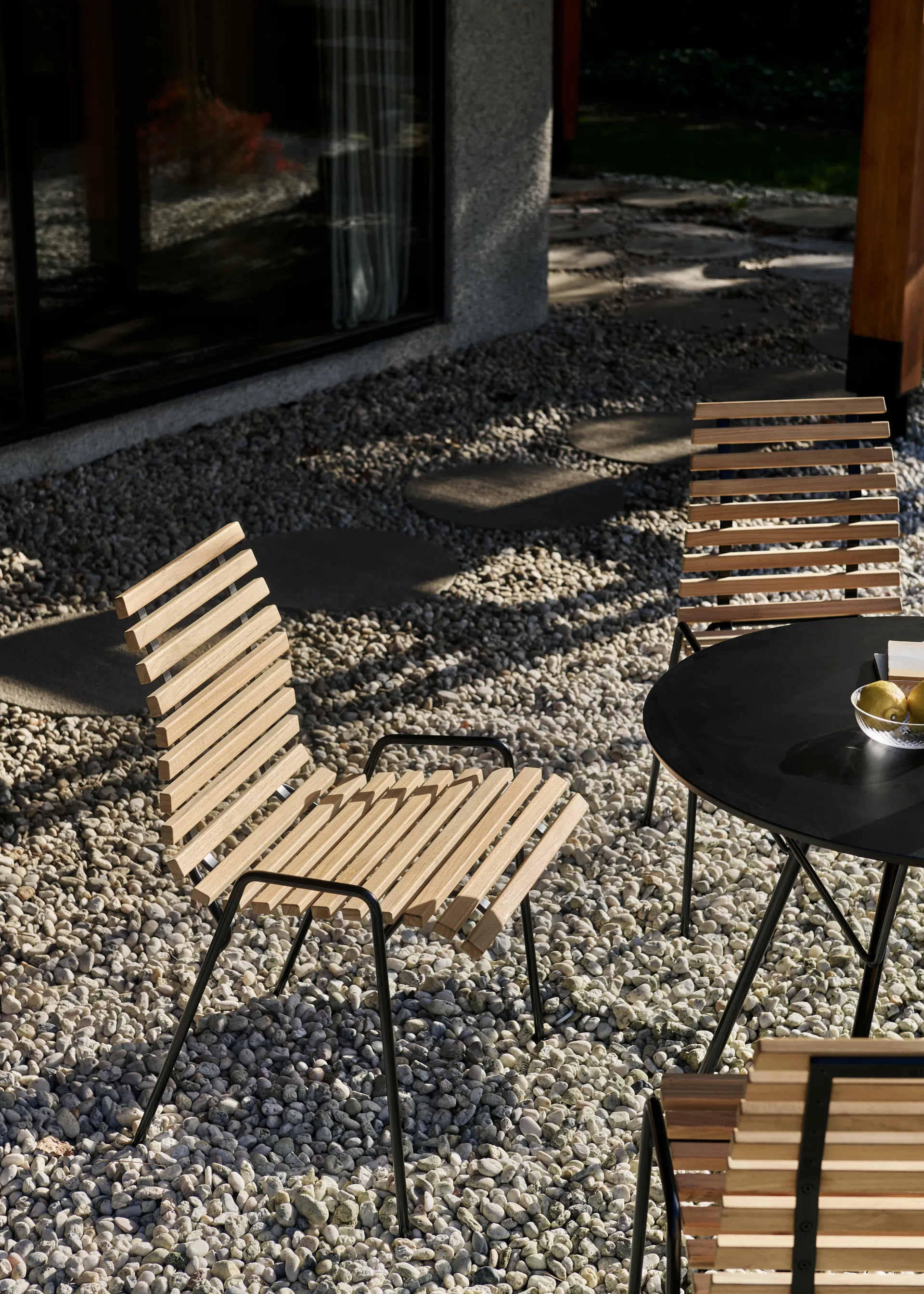 RFH RD4 terrass sidostol, Teak-black &Tradition