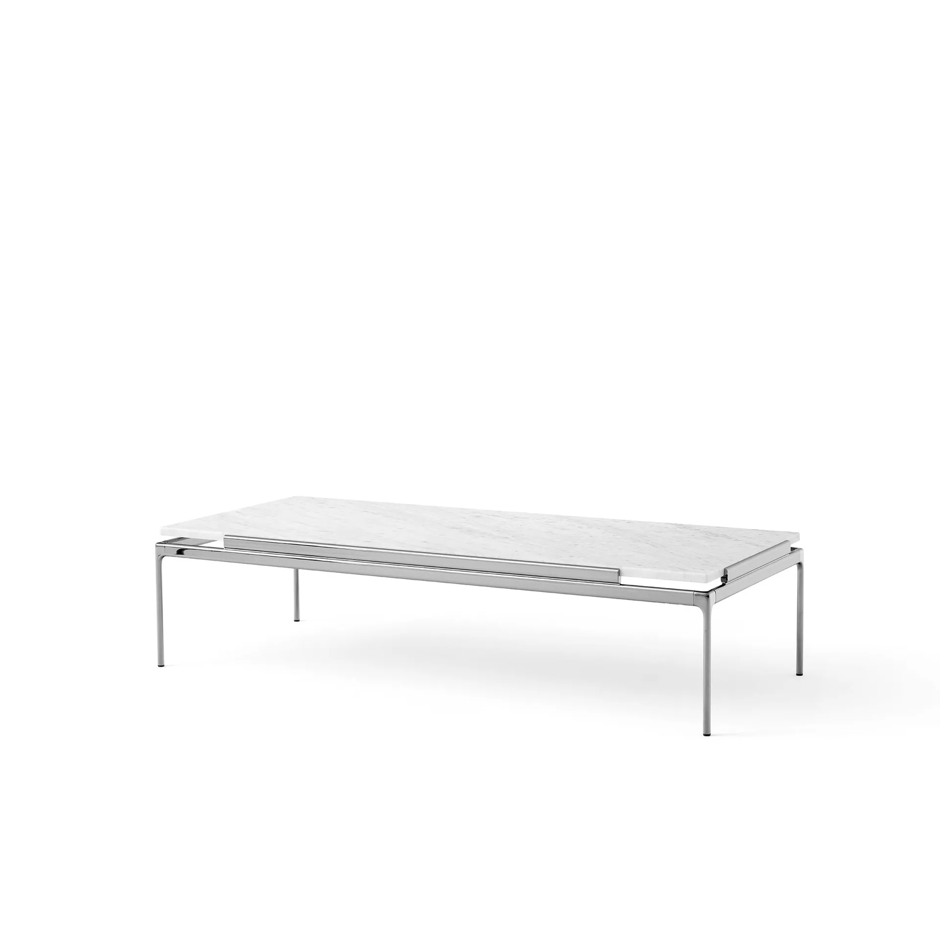 Sett LN12 soffbord, Bianco carrara-dark chrome &Tradition