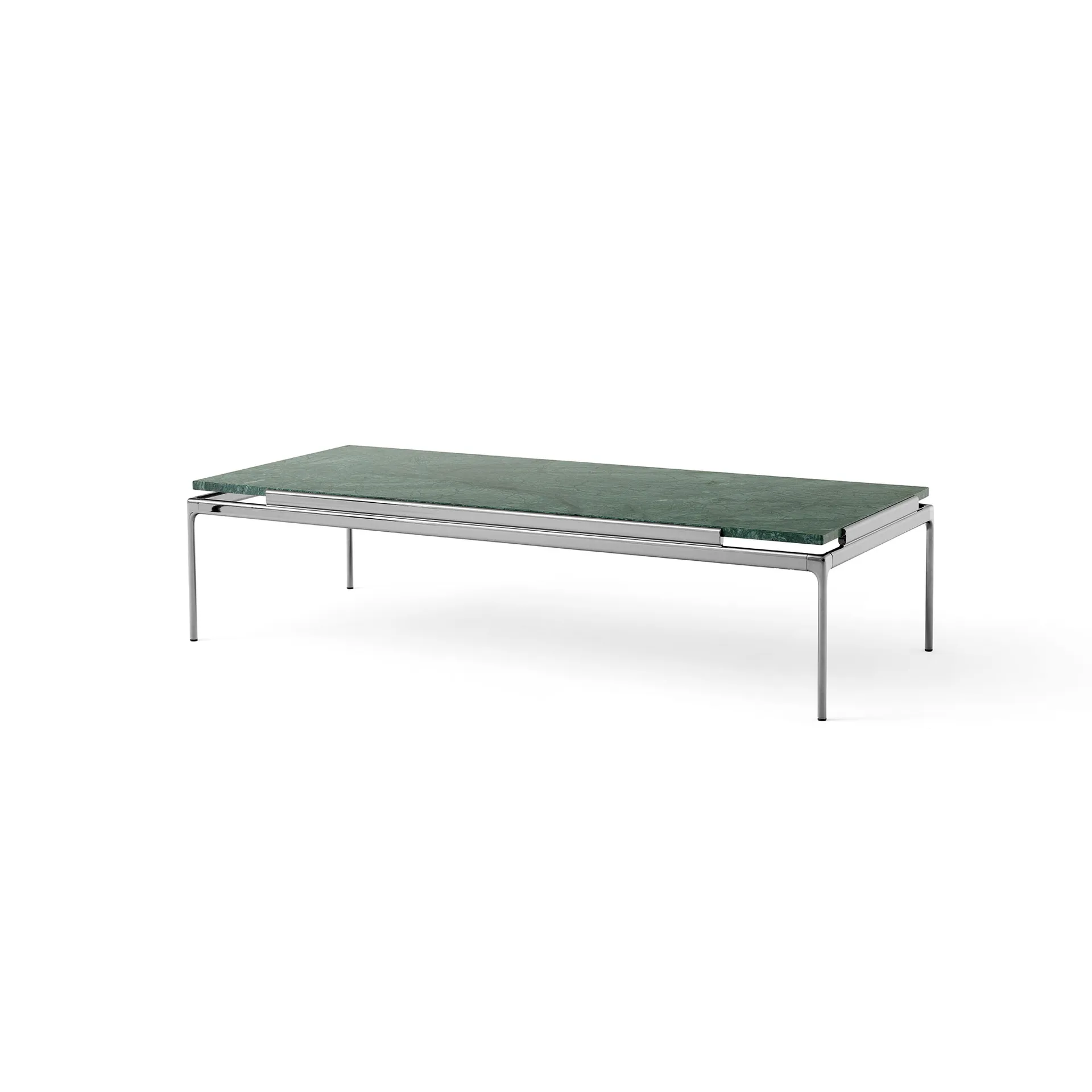 Sett LN12 soffbord, Verde guatemala-dark chrome &Tradition