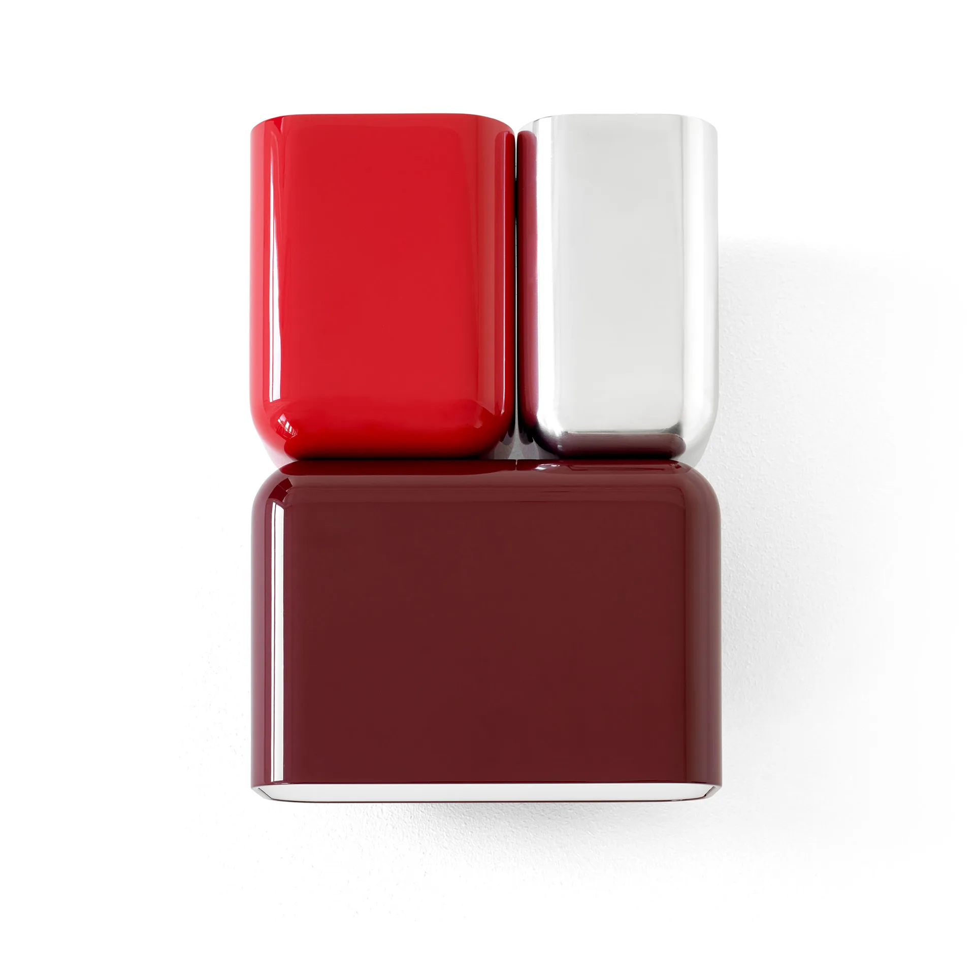 Tabata LN10 vägglampa, Dark burgundy-vermilion red &Tradition