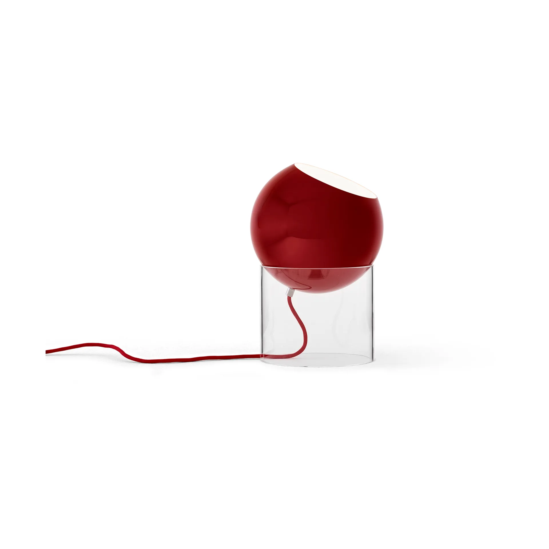 Topan VP13 bordslampa 31,5 cm, Clear-vermilion red &Tradition