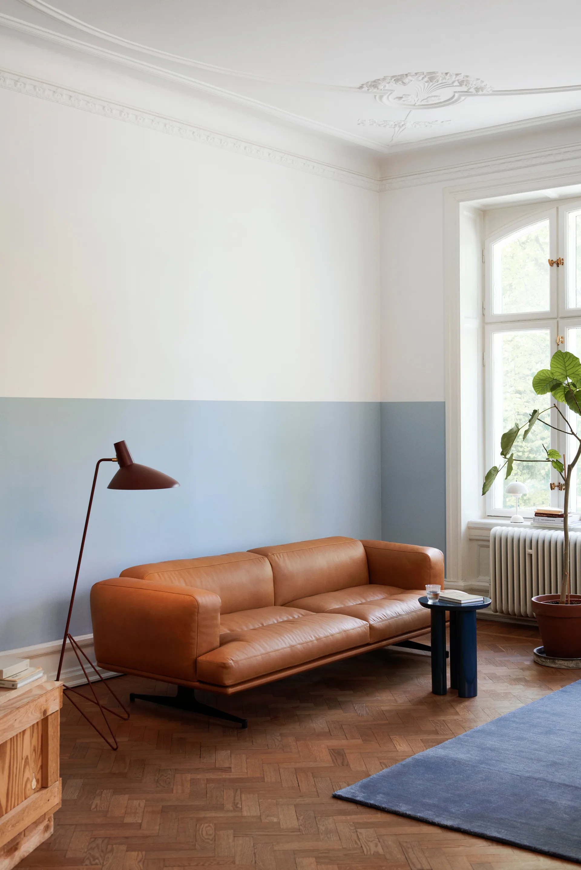 Tung JA3 sidobord, Steel blue &Tradition