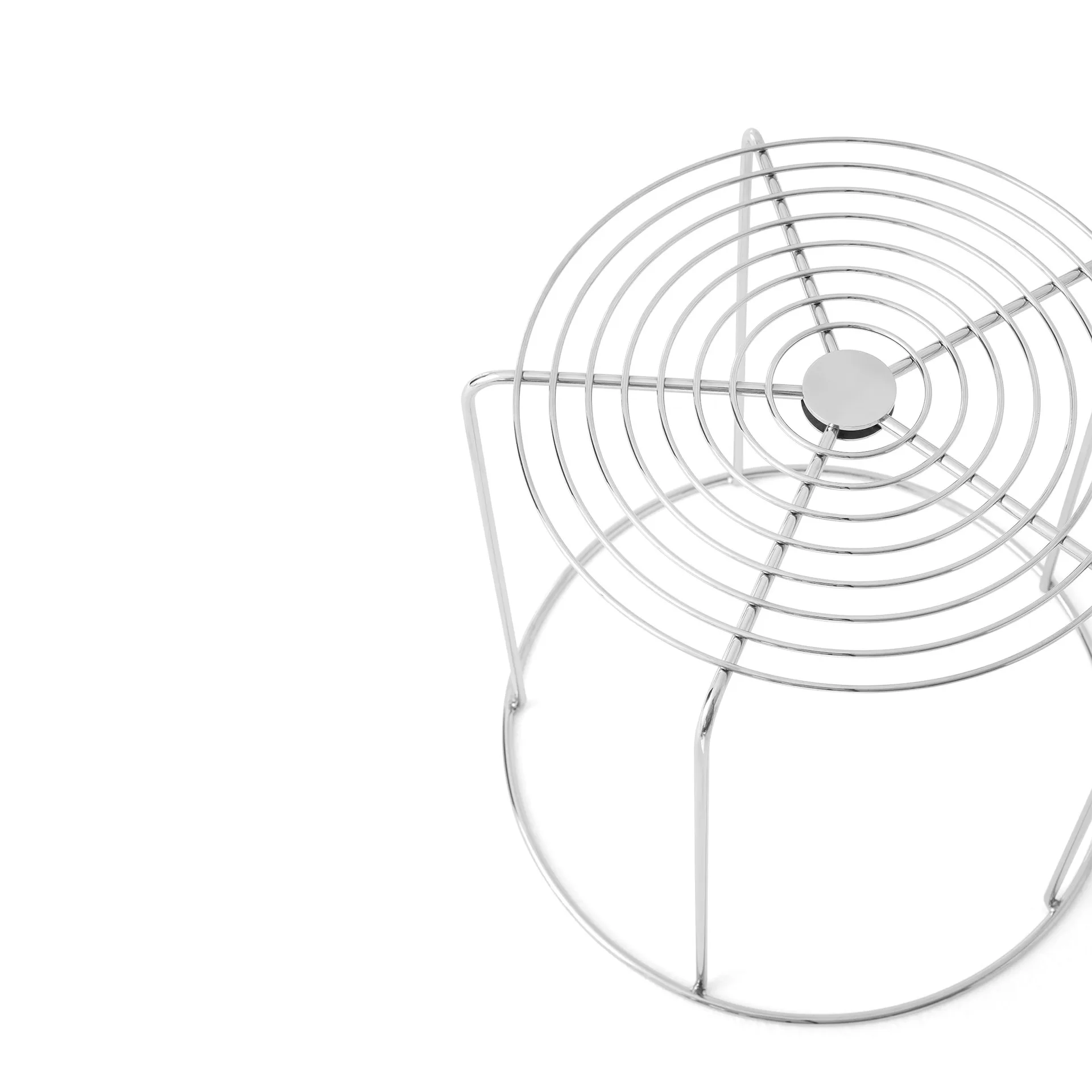 Wire VP11 rund pall, Stainless steel, Ø44x42 cm &Tradition