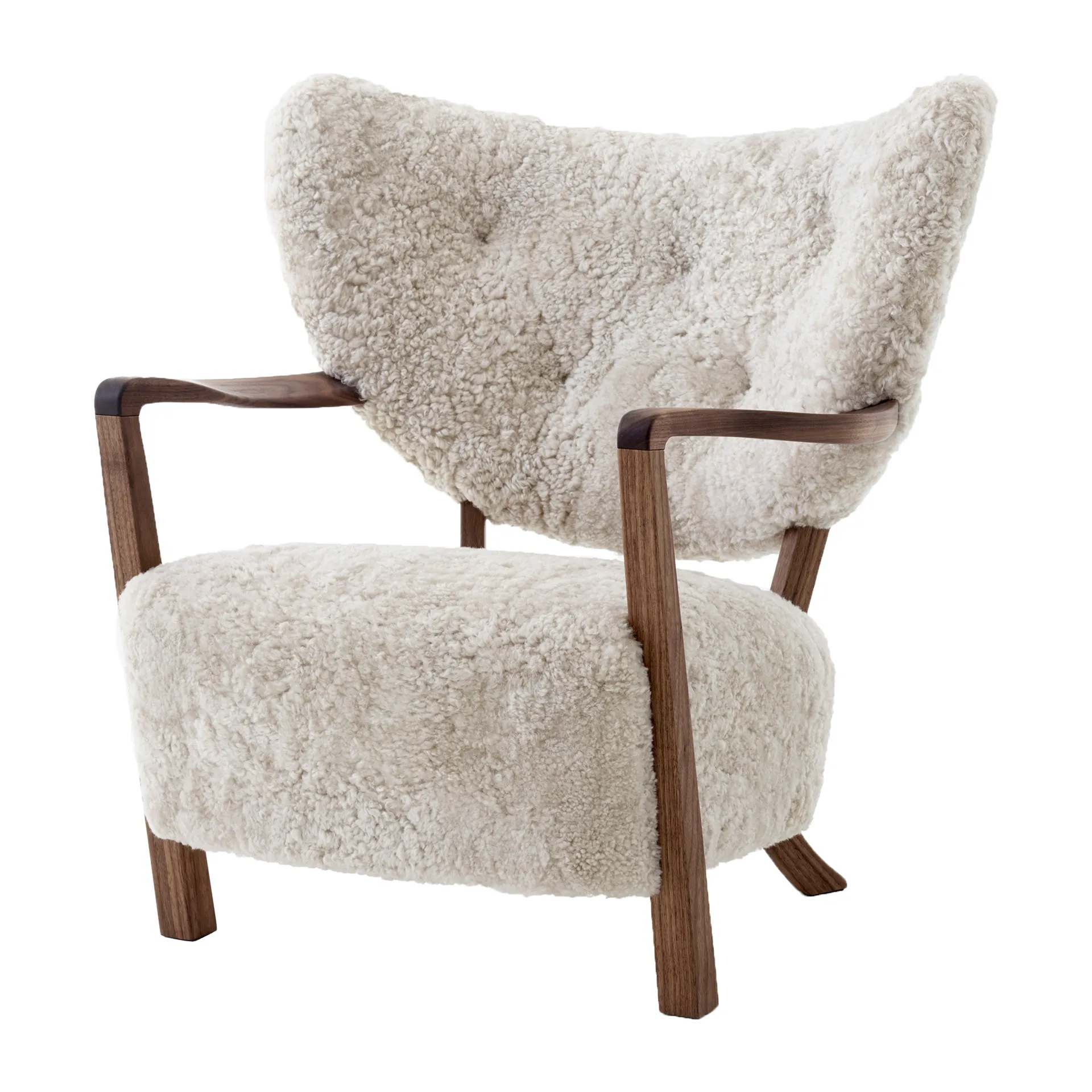 Wulff Lounge Chair ATD2 fåtölj, Oljad valnöt-Moonlight &Tradition
