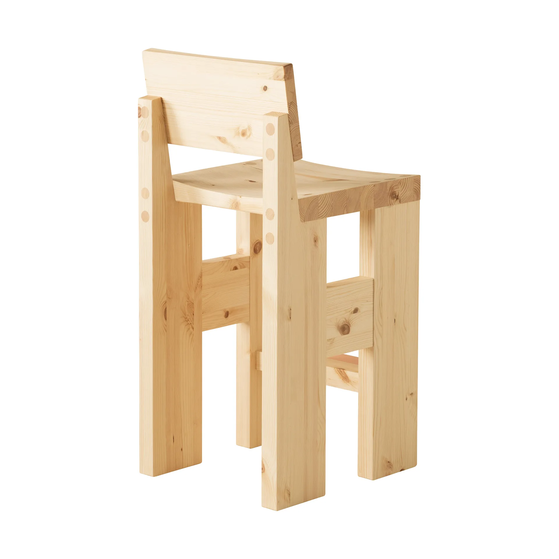 001 Bar Stool barstol, Matt oljevaxad furu, 65 cm Vaarnii