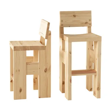 001 Bar Stool barstol - Matt oljevaxad furu, 65 cm - Vaarnii