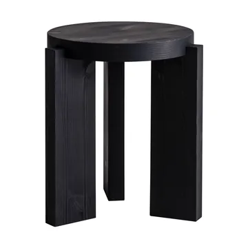 001 Stool pall - Svartbetsad furu, Ø40x44 cm - Vaarnii
