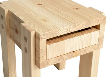 003 Stilts Side Table sidobord - Matt oljevaxad furu 40x36x45 cm - Vaarnii