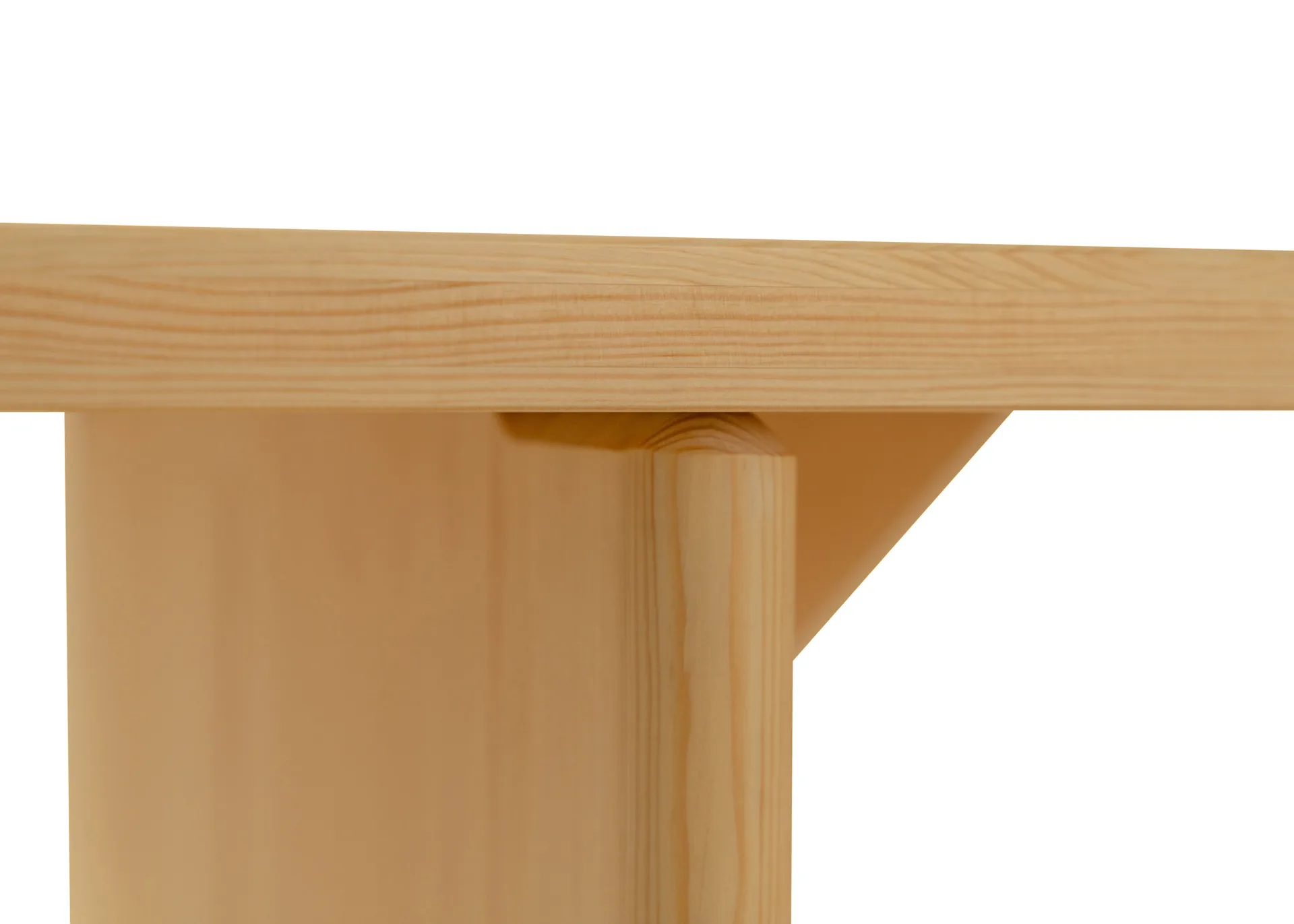 012 Kolmio Bench bänk, Matt oljevaxad furu, 176x42x45 cm Vaarnii