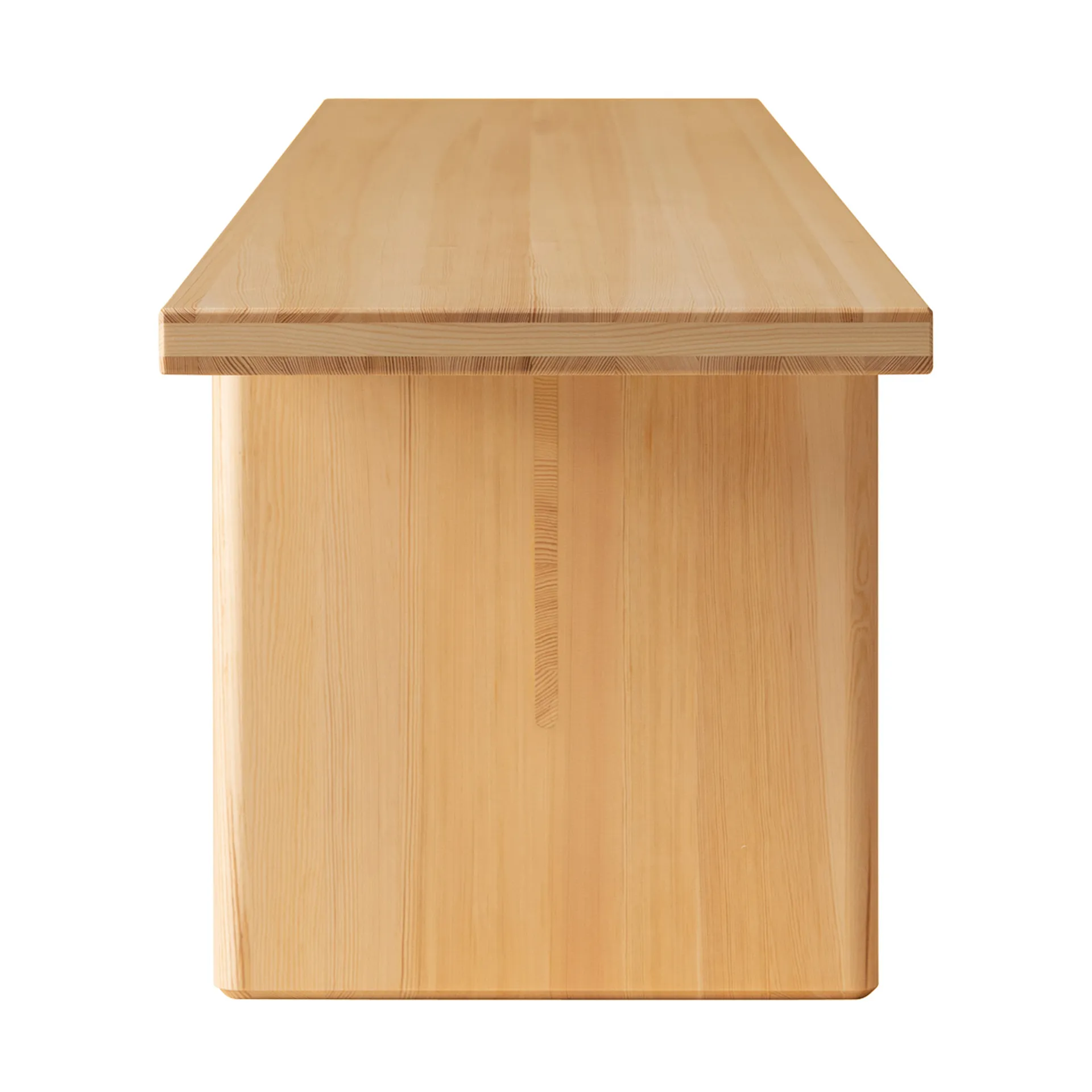 012 Kolmio Bench bänk, Matt oljevaxad furu, 227x42x45 cm Vaarnii