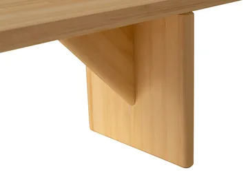 012 Kolmio Bench bänk - Matt oljevaxad furu, 227x42x45 cm - Vaarnii