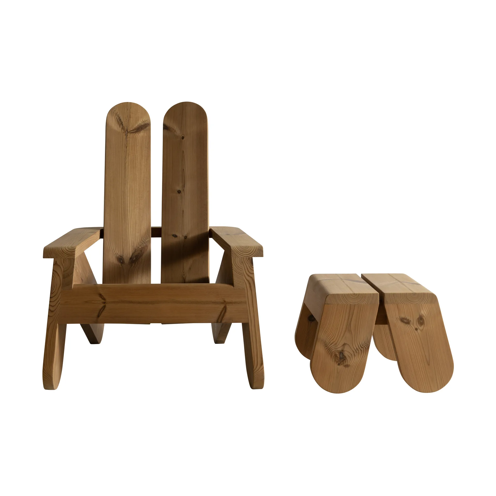015 Peace Outdoor Lounge Chair loungestol, Värmebehandlad furu Vaarnii
