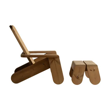 015 Peace Outdoor Lounge Chair loungestol - Värmebehandlad furu - Vaarnii