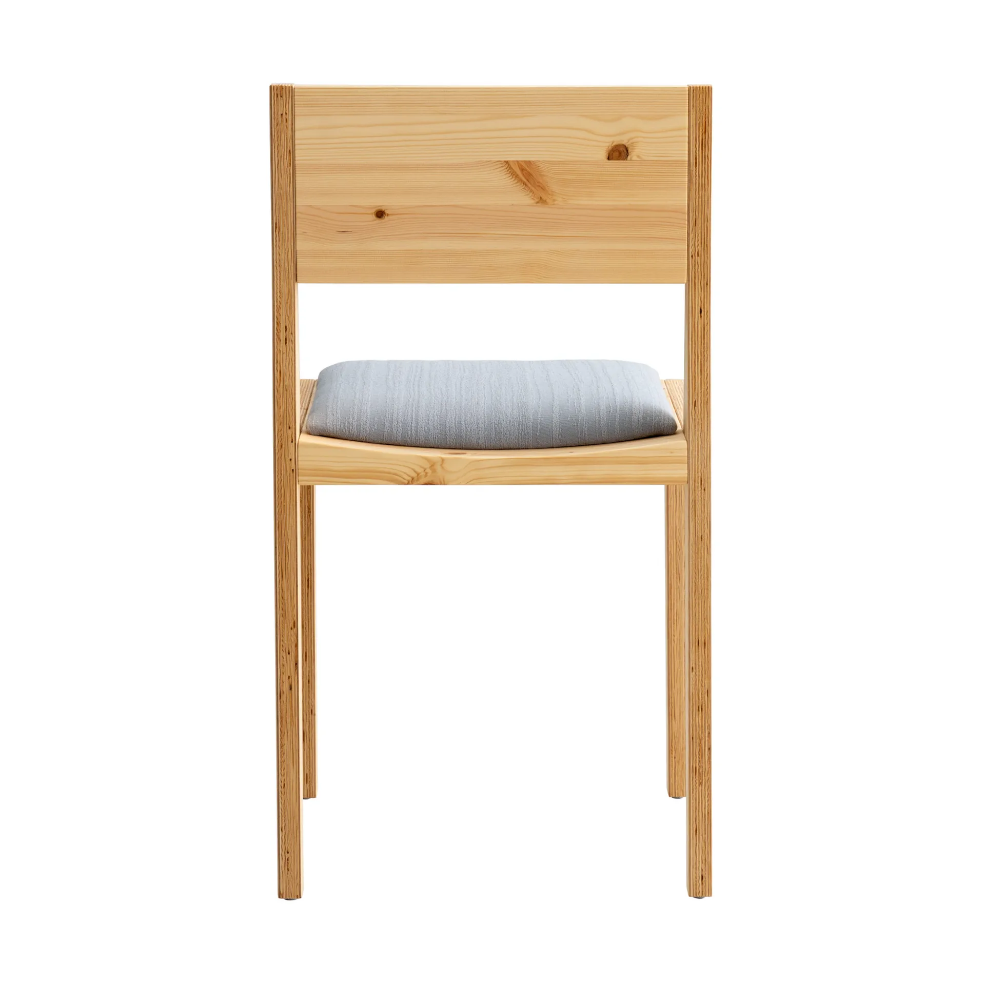 016 Maasto Dining Chair stol, Matt oljevaxad furu, framsidesklädd grå Vaarnii
