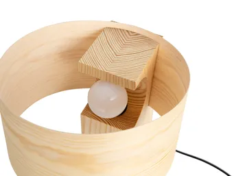 018 Hoop Table Lamp bordslampa - Matt oljevaxad furu, 34 cm - Vaarnii