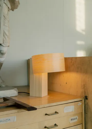 018 Hoop Table Lamp bordslampa - Matt oljevaxad furu, 34 cm - Vaarnii
