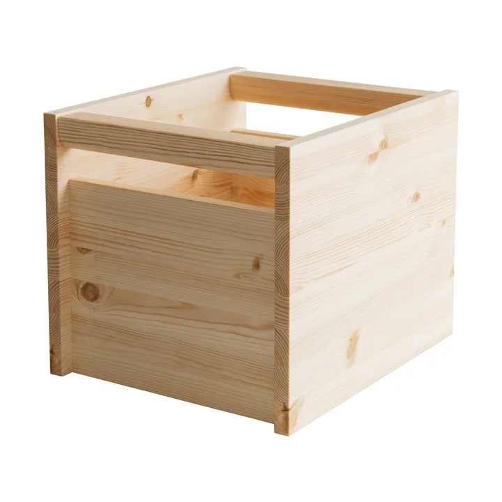 020 Koppa Crate förvaringslåda - Oljevaxad furu, large 38x43x36 cm - Vaarnii