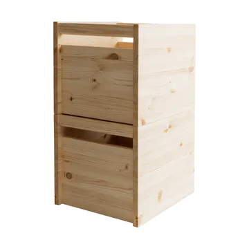 020 Koppa Crate förvaringslåda - Oljevaxad furu, large 38x43x36 cm - Vaarnii