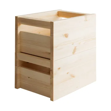 020 Koppa Crate förvaringslåda - Oljevaxad furu, small 29x43x22 cm - Vaarnii
