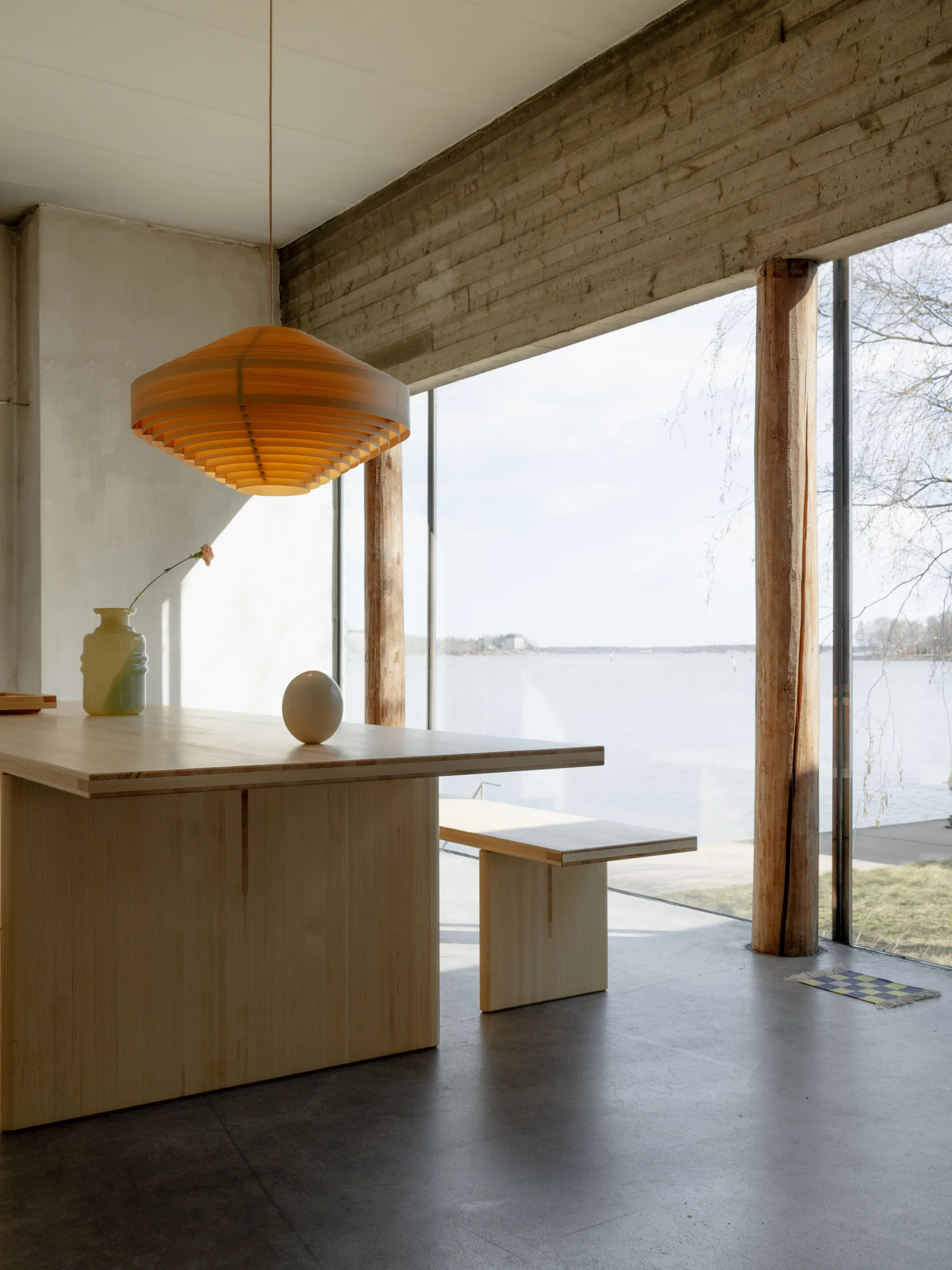 1003 Hans Pendant pendel, Matt oljevaxad furu, Ø60 cm Vaarnii