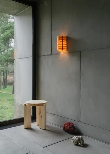 1004 Hans Wall Light vägglampa - Matt oljevaxad furu, 16x24 cm - Vaarnii
