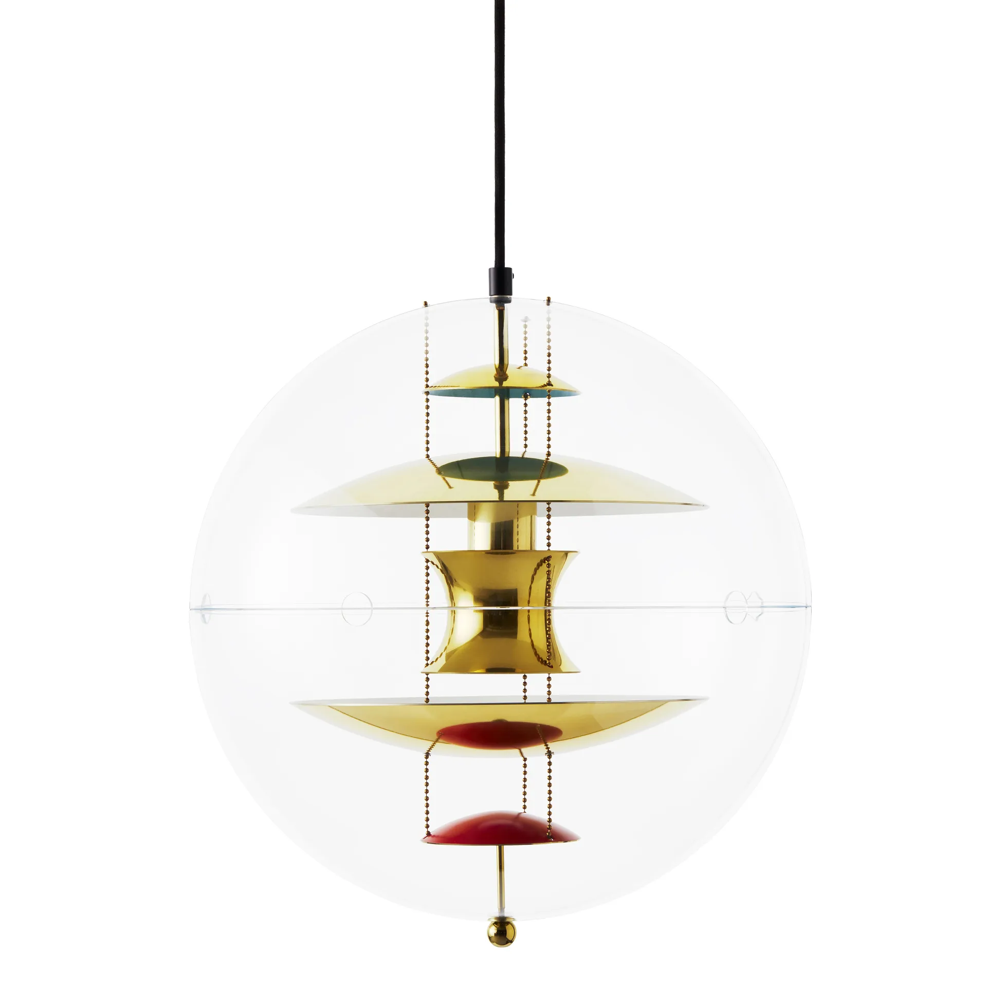 VP Globe Brass taklampa, Ø40 cm Verpan