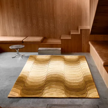Wave matta 170x240 cm - Gul - Verpan