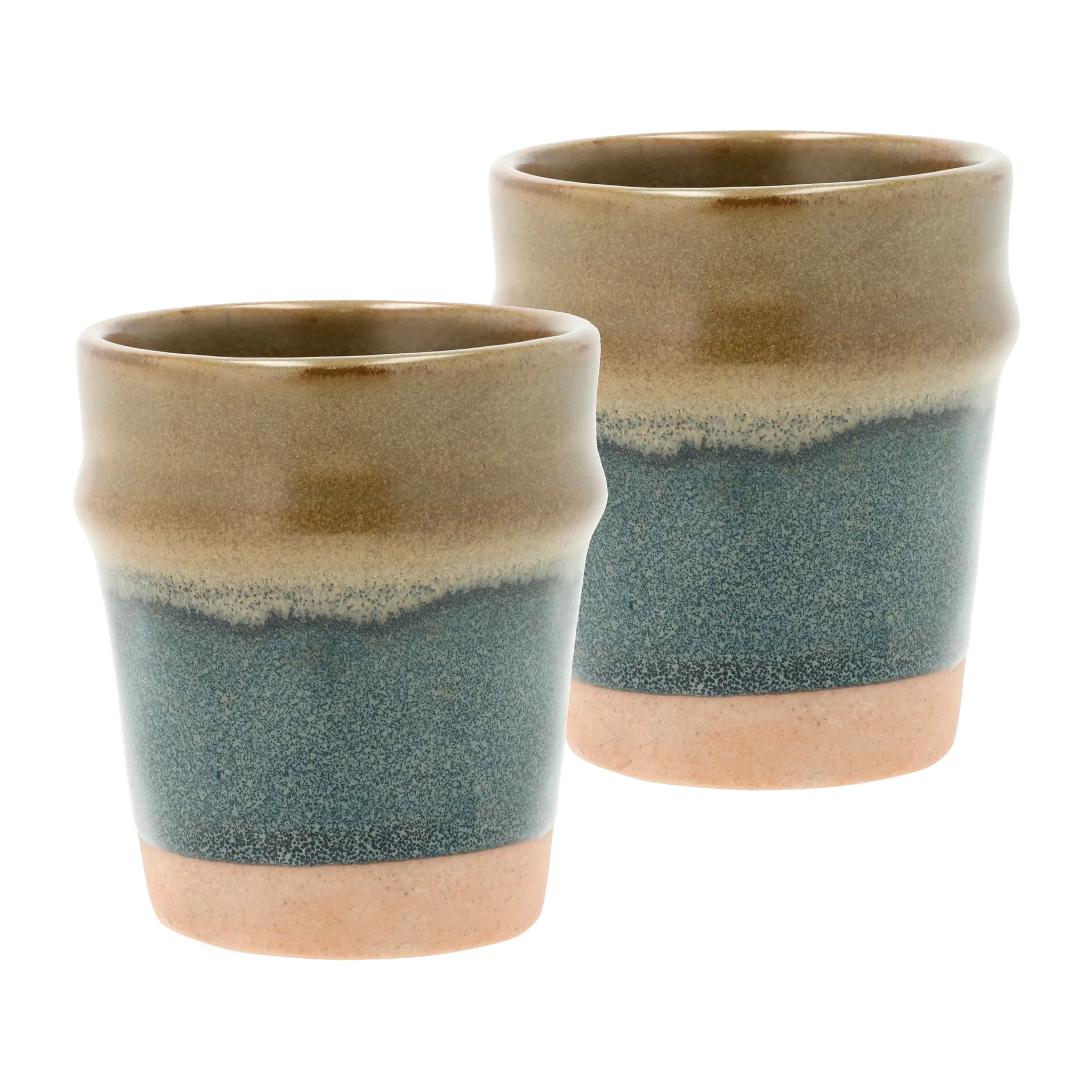 Evig espressokopp 10 cl 2-pack, Blå-brun Villa Collection