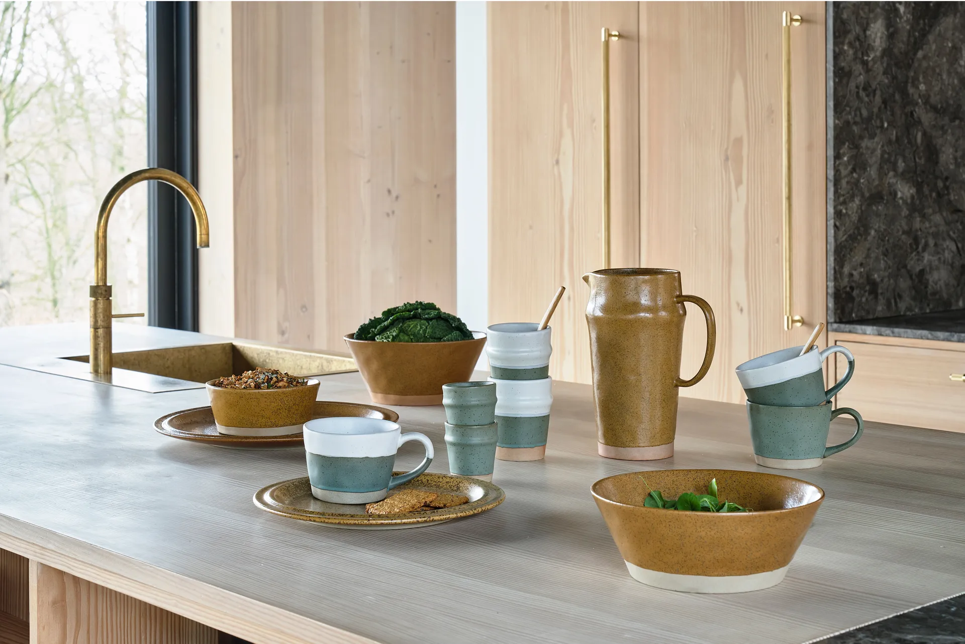 Evig serveringsfat Ø33 cm, Brun Villa Collection
