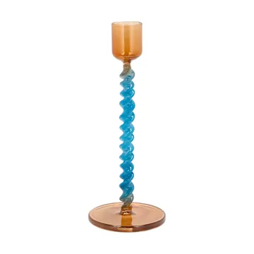 Styles ljusstake 16,3 cm - Blue-amber - Villa Collection