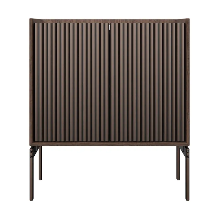 Vipp Cabinet H2 skåp med ben - Dark oak-marble, doors - Vipp