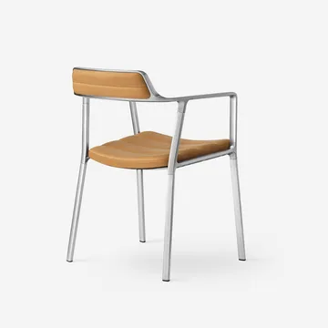 Vipp451 stol - Pol. aluminium-sand leather - Vipp