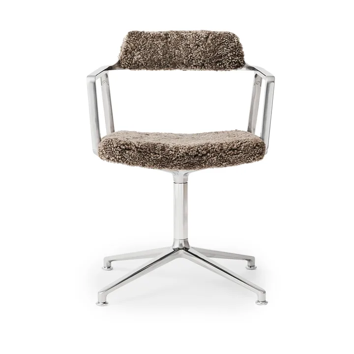 Vipp452 kontorsstol curly limited edition - Brown Sheepskin - Vipp