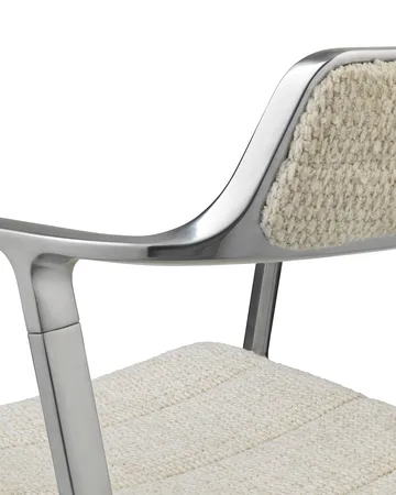 Vipp452 Swivel kontorsstol med hjul - Wavy off white-light grey-pol. aluminium - Vipp