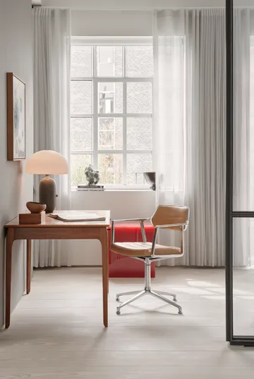 Vipp453 Swivel kontorsstol - Leather camel-pol. aluminium - Vipp