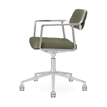 Vipp453+ Swivel kontorsstol med hjul - Pol. aluminium-bosco green - Vipp