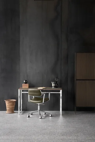 Vipp453+ Swivel kontorsstol med hjul - Pol. aluminium-bosco green - Vipp