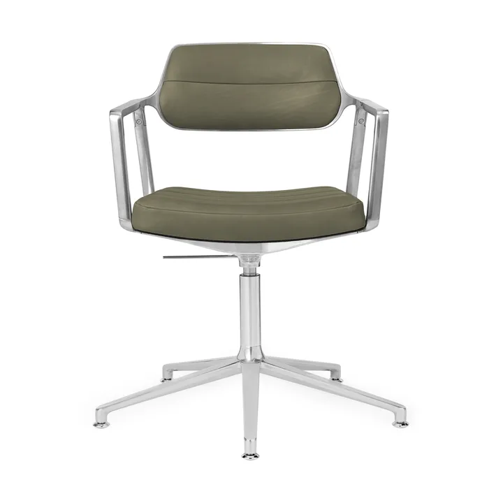 Vipp453+ Swivel kontorsstol - Pol. aluminium-bosco green - Vipp