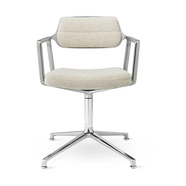 Vipp453 Swivel kontorsstol, Wavy off white-light grey-pol. aluminium Vipp