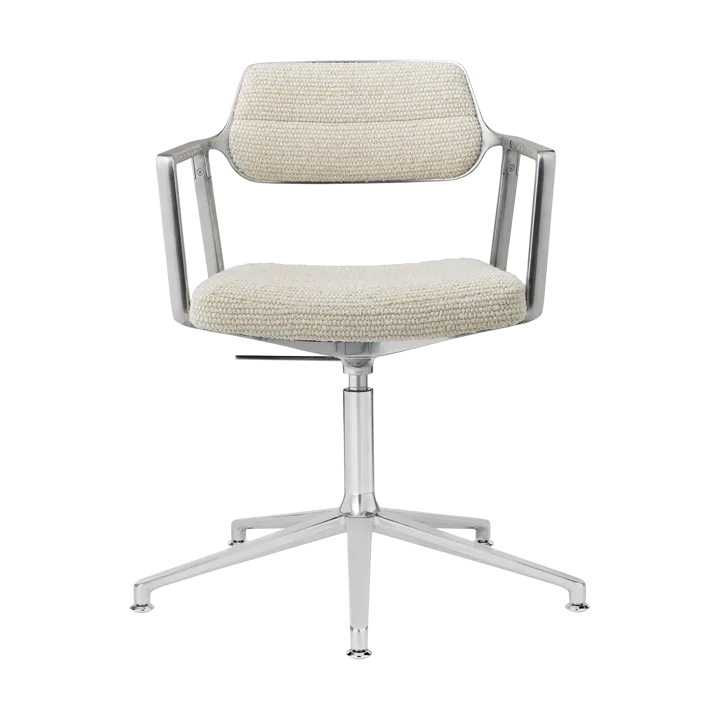 Vipp453+ Swivel kontorsstol - Wavy off white-light grey-pol. aluminium - Vipp