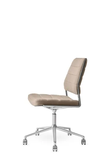 Vipp454+ Swivel chair kontorsstol med hjul - Tide dark sand-polished aluminium - Vipp