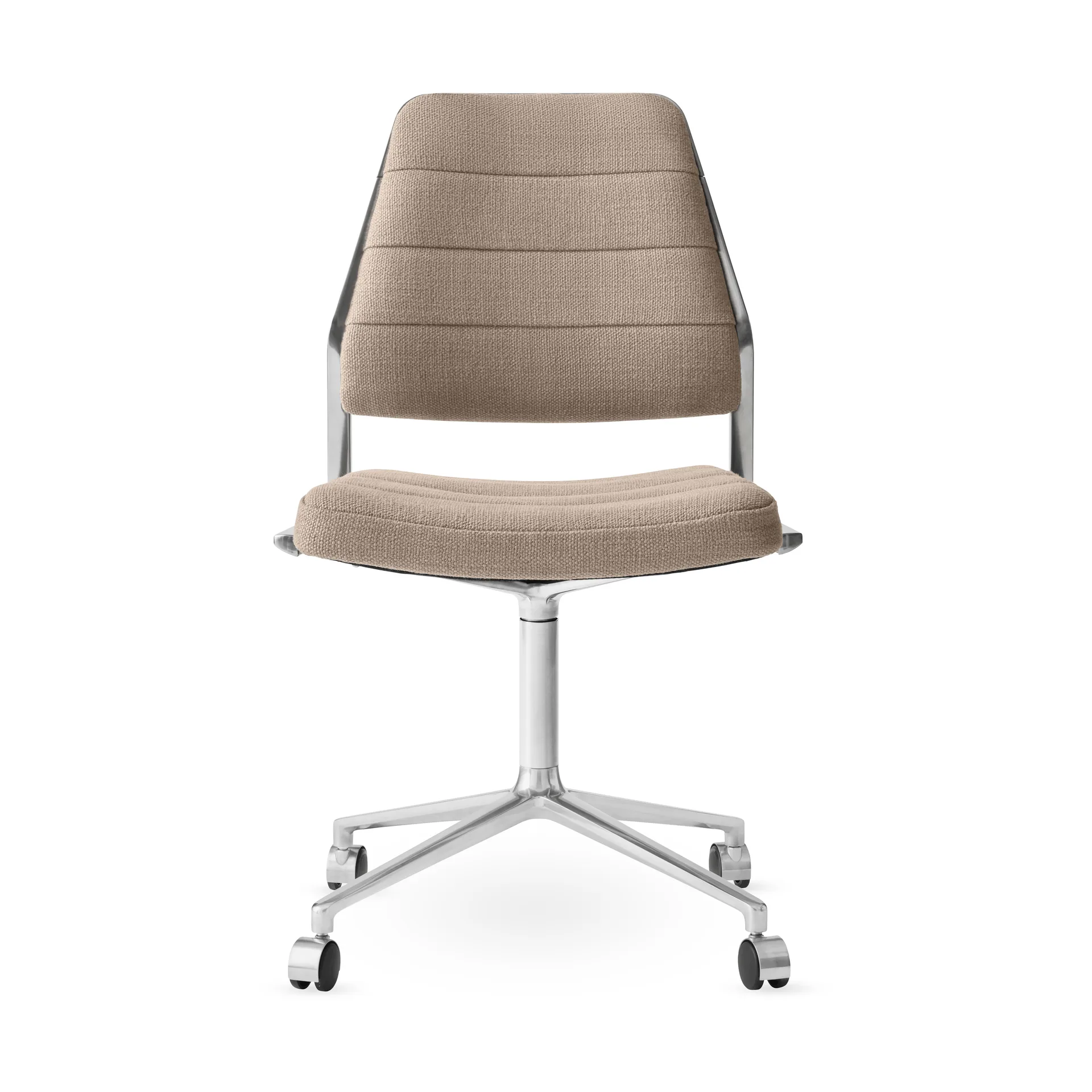 Vipp454 Swivel chair kontorsstol med hjul, Tide dark sand-polished aluminium Vipp